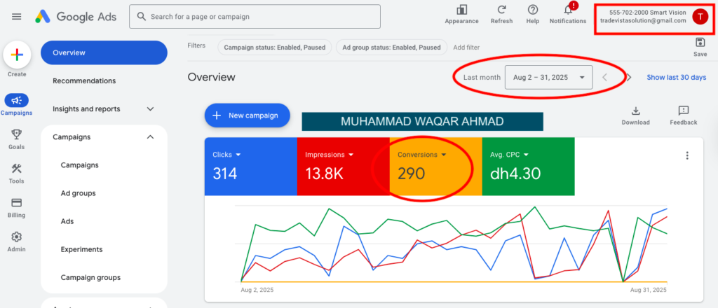 Live Campaign Data (Google Ads)